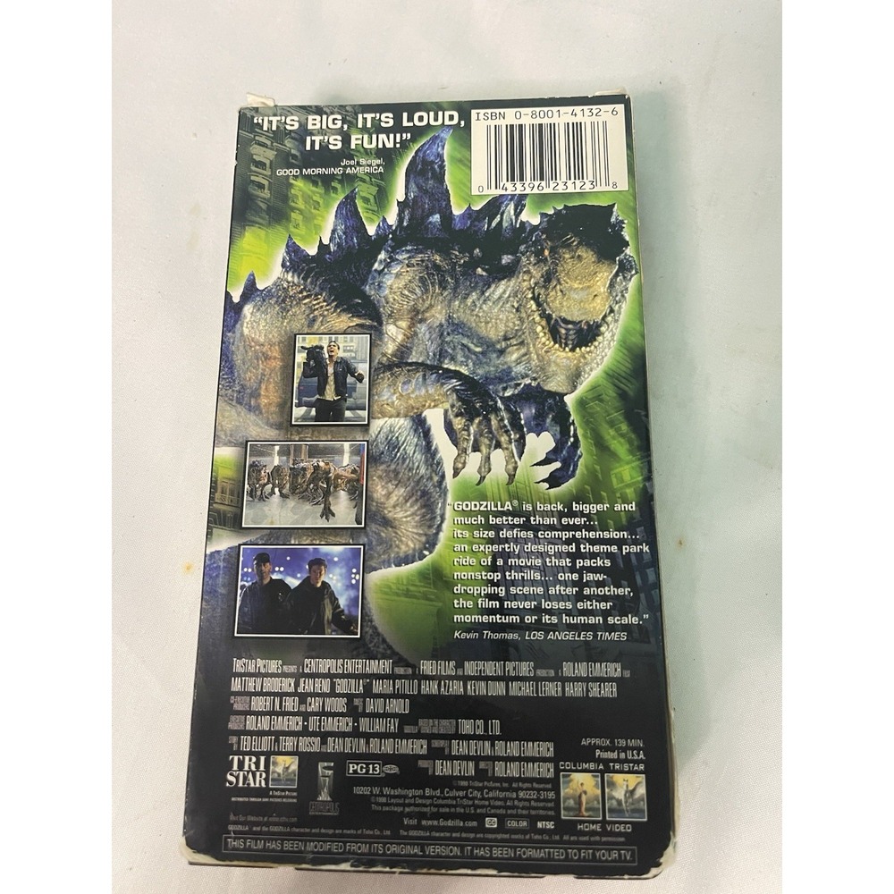 Godzilla (VHS, 1998)‎ - Picture 2 of 2